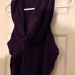 Summer Cowl Neck Dress Razor Back Shoulder less Deep Plum size XL